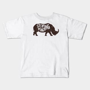 Stop Poaching Rhino Kids T-Shirt